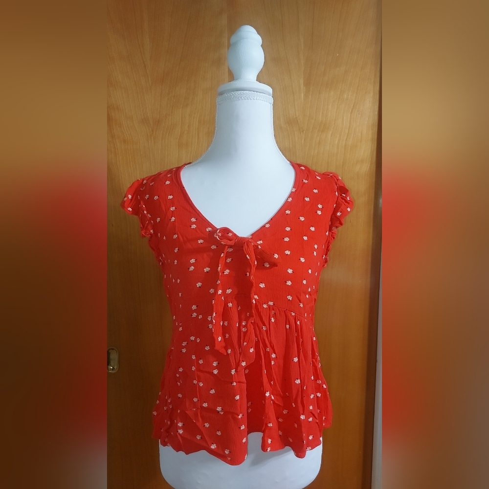Kingston Red Floral Blouse